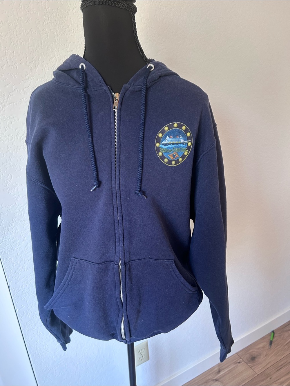 Disney Cruise Lines Navy Zip-Up Hoodie Mickey Mouse